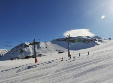 File image of a ski slope in the French Alps.