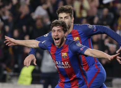 Match-winning goalscorer Sergi Roberto.