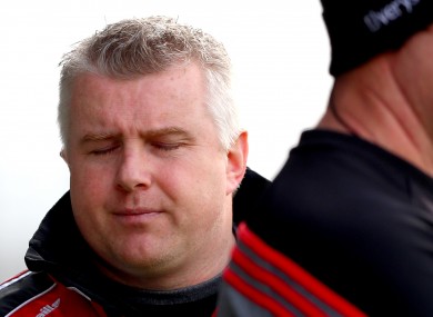 Mayo manager Stephen Rochford feels the strain as his team slump at home to Cavan.