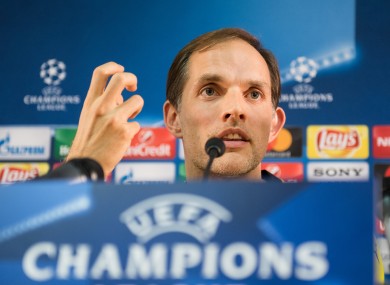 Tuchel at today's press conference.