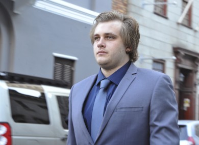 Henri Van Breda arrives at the High Court in Cape Town, South Africa, today.