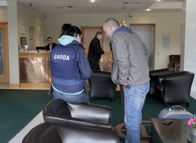 Gardaí questioning guests at the hotel following the discovery of Sonia Blount's body.