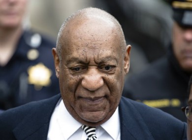 Bill Cosby departing a pretrial hearing last month