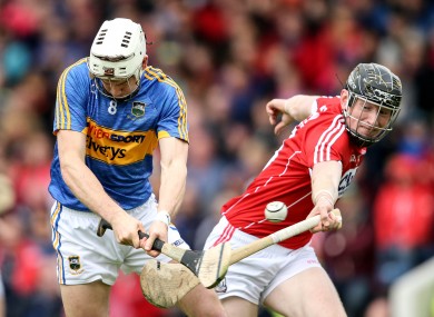 Tipperary's Brendan Maher and Cork's Damien Cahalane.