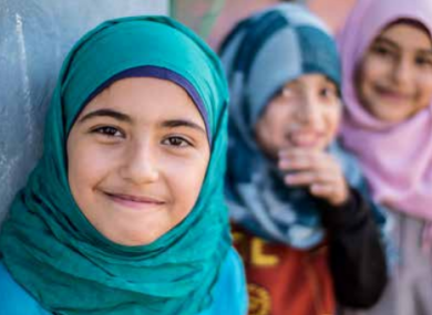 Syrian children living in an informal settlement in Lebanon.