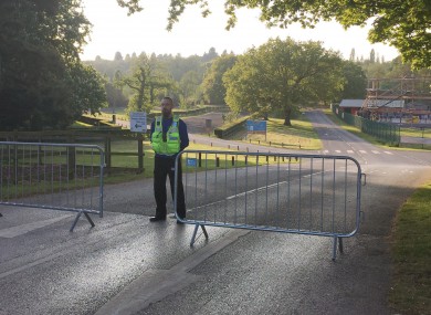 Police set up a cordon around the theme park after the incident.