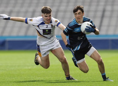 Darragh Canavan, right, in action for St Ciaran's Ballygawley.