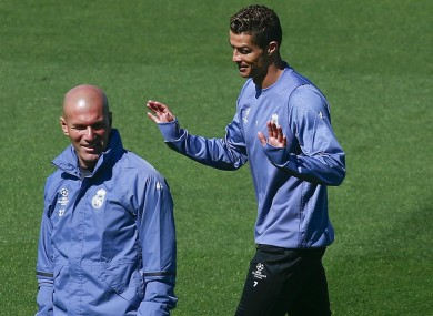 Cristiano Ronaldo and Zinedine Zidane