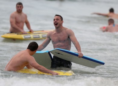 Bowe getting some sun and sea on the last Lions tour.