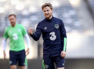 Eunan O'Kane pictured during Ireland training.