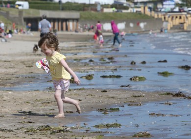 Katy O'Reilly on holiday from Birmingham on Portmarnock beach last month.