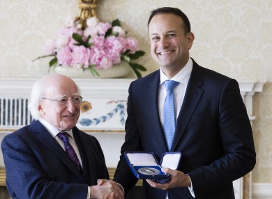 President Michael D Higgins and Taoiseach Leo Varadkar