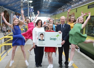 Ross and Graham at the announcement today, with Irish Youth Dance Festival performers