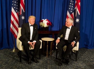 US President Donald Trump with Australian Prime Minister Malcom Turnbull.