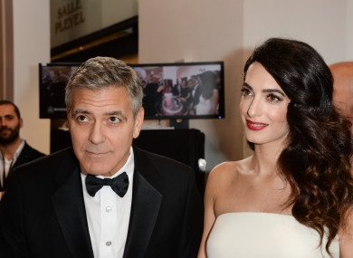 George Clooney and his wife, Amal.