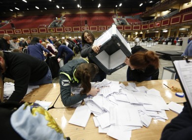 Counting of votes in the 2016 general election.