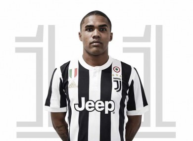Costa wearing the black and whites stripes of Juve.