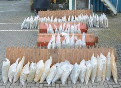 The drugs were concealed inside farm machinery.