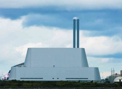 The Poolbeg Incinerator.