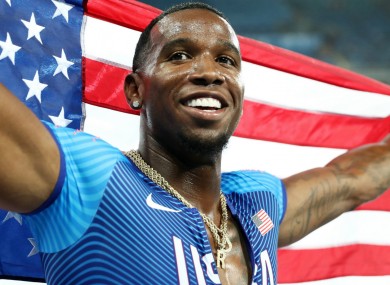 Gold medallist and American Gil Roberts