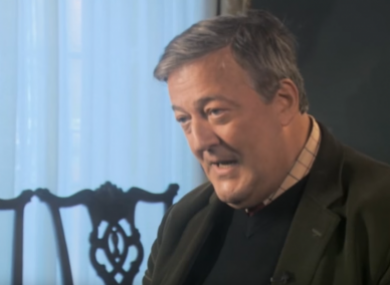 A complaint was made against comedian Stephen Fry for remarks in a 2015 interview with Gay Byrne.