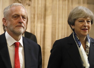 Labour leader Jeremy Corbyn and Prime Minister Theresa May.