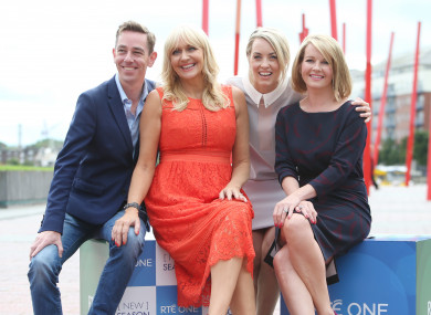 Ryan Tubridy, Miriam O'Callaghan, Kathryn Thomas and Claire Byrne. All but Thomas are among RTÉ's top 10 earners.