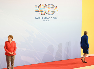 German Chancellor Angela Merkel and British Prime Minister Theresa May
