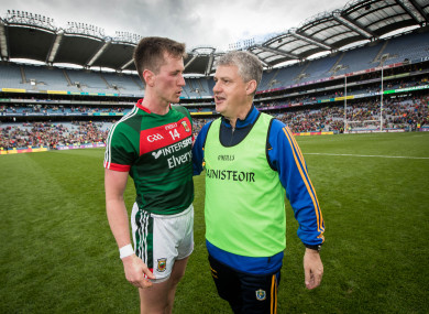 Kevin McStay and Cillian O'Connor after today's match.