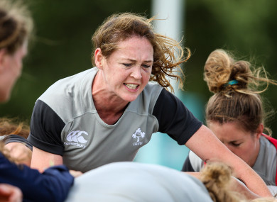 Maz Reilly returns to the pack to secure the line-out.