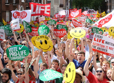 A pro-life protest in 2015.