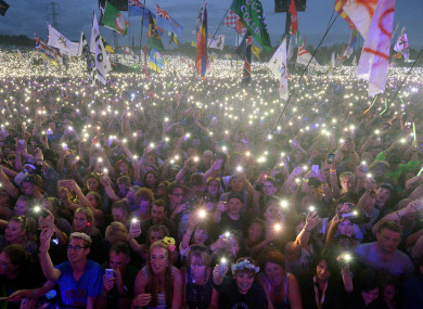 Ed Sheeran fans at Glastonbury - one of few festivals which seems to have beaten the touts