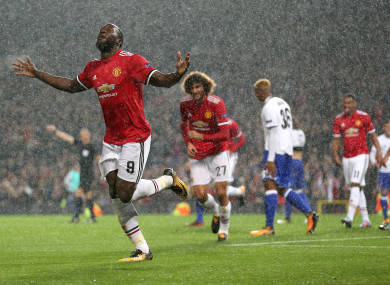 Lukaku scored his sixth goal in six games for United.