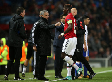 Pogba lasted just 18 minutes last night.