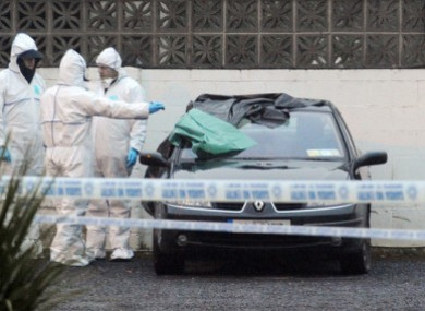 Gardai at the scene of the 2013 shooting.