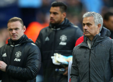 Wayne Rooney and Jose Mourinho.