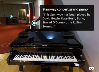 The VR tours will be an up-close-and-personal experience - this screenshot is from tomorrow's Windmill Lane Studio tour.