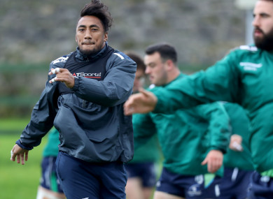 Bundee Aki at training this week.