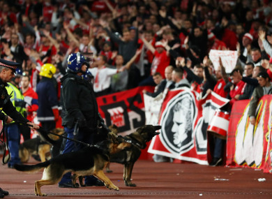 Cologne have been punished for crowd disturbances, setting off fireworks and throwing objects.