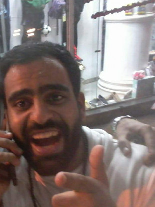 Ibrahim Halawa shortly after being freed