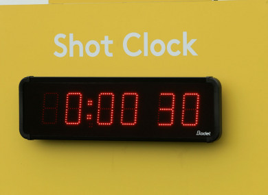 A shot clock.