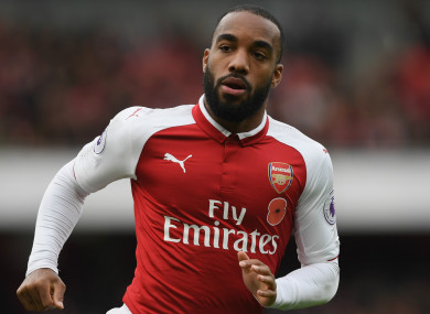 Lacazette has seven goals this season.