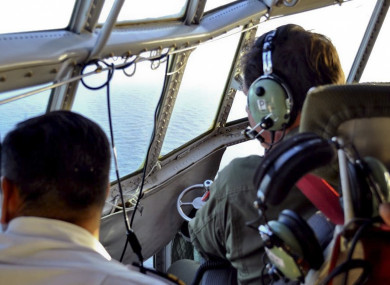 Members of the Argentine Air Force search for the missing submarine in the South Atlantic near Argentina's coast.