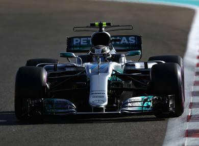 Valtteri Bottas in action in Abu Dhabi.