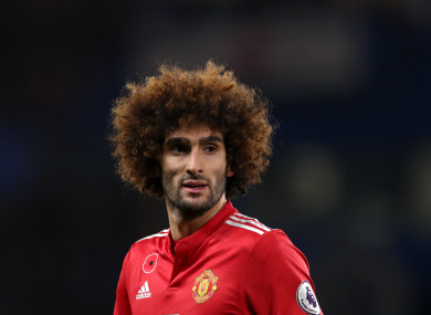Fellaini has been with United since 2013.
