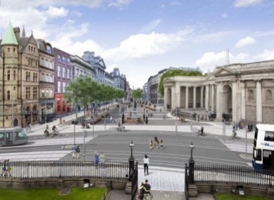 How College Green could look if it were pedestrianised.