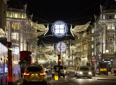 The scene in Oxford Street in London after police responded on Friday.