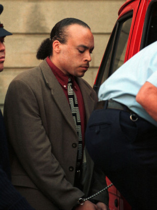 Mark Nash being led away from court in 1998.