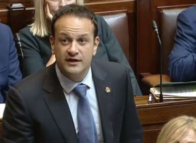Taoiseach Leo Varadkar in the Dáil yesterday.