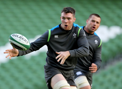 O'Mahony during today's captain's run at the Aviva Stadium.